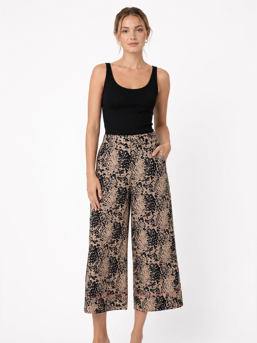 J. Crew Peyton high-rise leopard print pants